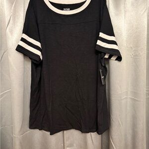 Vintage Black Varsity and White Women's Top